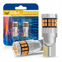 ŻARÓWKA LED W5W T10 CANBUS POMARAŃCZOWE MOCNE 900LM 30SMD