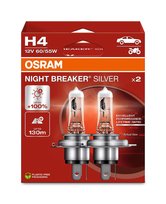 ŻARÓWKA NIGHT BREAKER SILVER H4 12V 60/55W P43t +100% 2SZT.