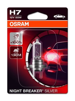 Żarówka OSRAM H7 Night Breaker Silver +100% (1 sztuka) - Osram