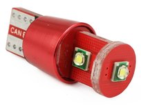Żarówka samochodowa LED W5W T10 3 SMD CREE CANBUS RED