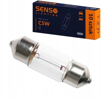 ŻARÓWKA SENSO C5W 12V 5W 31mm SV8.5 Rurka Rurkowa HOMOLOGACJA E4 - SENSO