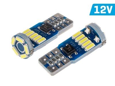 Zdjęcia - Żarówka samochodowa Carmotion Żarówka VISION W5W  12/24V 15x 4014 SMD LED, nonpolar, CANBUS, biała, (T10)