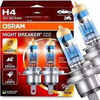 Żarówki H4 12V 60/55W +220% / +150m Night Breaker 220 4000K OSRAM 2 sztuki