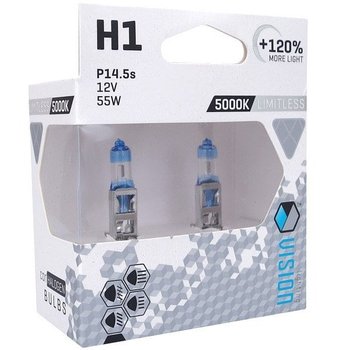 Żarówki halogenowe H1 12V 55W Vision Limitless White series 5000K +120%, 2 szt. - Vision