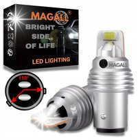 ŻARÓWKI LED P21/4W BAZ15D 1157 MAGALL BIAŁE MOCNE 1600LM DRL POSTOJOWE 12V