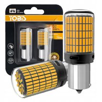 ŻARÓWKI LED P21W BA15S 1156 CANBUS POMARAŃCZOWE MOCNE 150SMD KIERUNKOWSKAZ