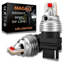 ŻARÓWKI LED P27W 3156 MAGALL CZERWONE BARDZO MOCNE 1600LM STOPU 12V