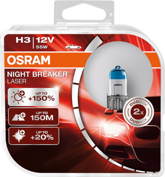 Żarówki OSRAM H3 Night Breaker Laser +150% (2 sztuki) - Osram