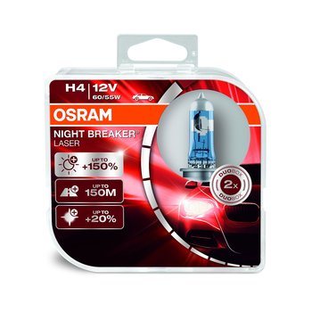 Żarówki OSRAM H4 Night Breaker Laser +150% (2 sztuki) - Osram