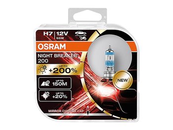 Żarówki OSRAM H7 12V 55W PX26d Night Breaker +220%, 2 szt. - Osram