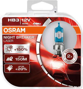 Żarówki OSRAM HB3 Night Breaker Laser +150% (2 sztuki) - Osram