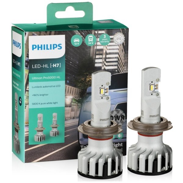 rope Housework interference Żarówki PHILIPS Ultinon Pro5000 HL LED H7 12/24V 15W (+160% jaśniejsze  światło, barwa 5800K) - Philips | Motoryzacja Sklep EMPIK.COM