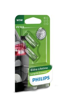 Żarówki PHILIPS W5W LongLife EcoVision (2 sztuki) - Philips