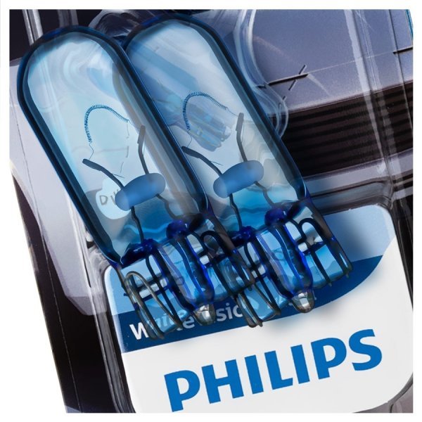 Żarówki PHILIPS WhiteVision ultra W5W T10 12V 5W, 2 szt. - Philips