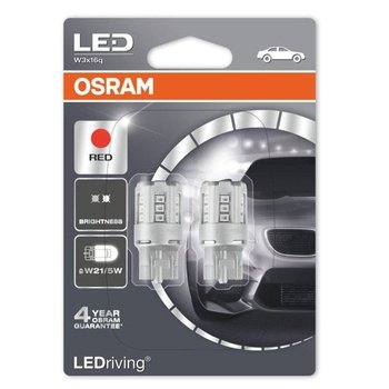 Żarówki samochodowe LED Osram LEDriving Red W21/5W 12V 3W - Osram