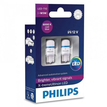 Żarówki samochodowe LED Philips X-tremeUltinon 8000K W5W 12V 1W, 2 szt. - Philips