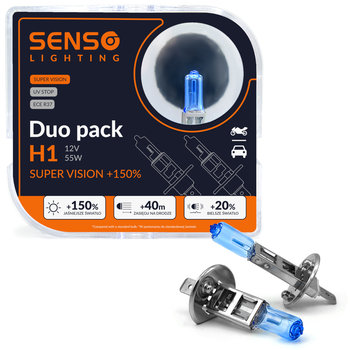 ŻARÓWKI SENSO SUPER VISION 2x H1 DUO +150% - SENSO