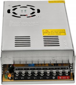 Zasilacz 12V 300W 25A Do Taśm LED, CCTV, Modułowy Regulowany Transformator - Berge
