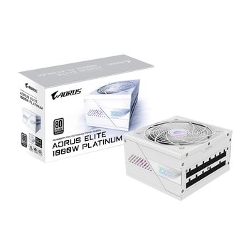 Zasilacz Gigabyte AORUS ELITE P1000W 80+ Platinum Modular PCIe 5.0 ICE (GP-AE1000PM PG5 ICE) - Gigabyte