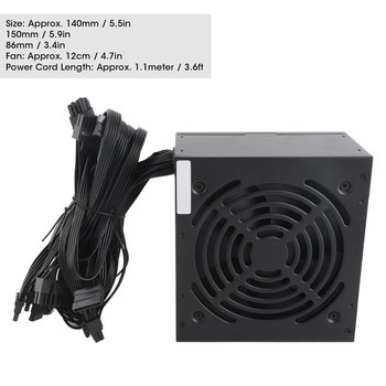 Zasilacz PC 500W Cichy Części do komputerów stacjonarnych ATX 24-Liczba pi - other
