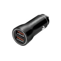 Zasilacz samochodowy USB 2xUSB-A 10,5W czarny LogiLink  ładowanie w podróży