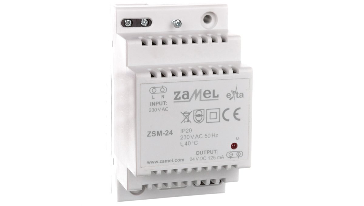 Фото - Акумулятор для інструменту Zamel Zasilacz stabilizowany 24V DC 0,125A ZSM-24 EXT10000173 