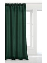 Zasłona 140x175 cm Zielona Butelkowa na taśmie Viva Spod Igły i Nitki