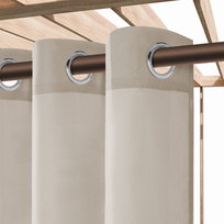Zasłona 140x250 Ogrodowa Wodoodporna Jednolita Przelotki Gaia Taupe