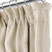 Zasłona aciemniająca na taśmie Blackout 140x270 cm Hold jasno-beżowa Spod Igły i Nitki