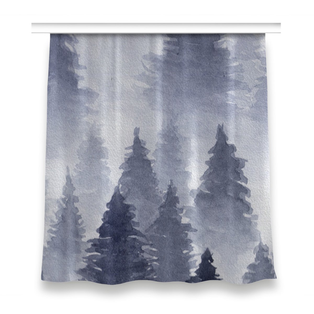 Zasłona dekor do sypialni 150x160 cm Krajobraz las, Fabricsy