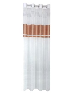 Zasłona EUROFIRANY, biało-beżowa, 140x250 cm - Eurofirany