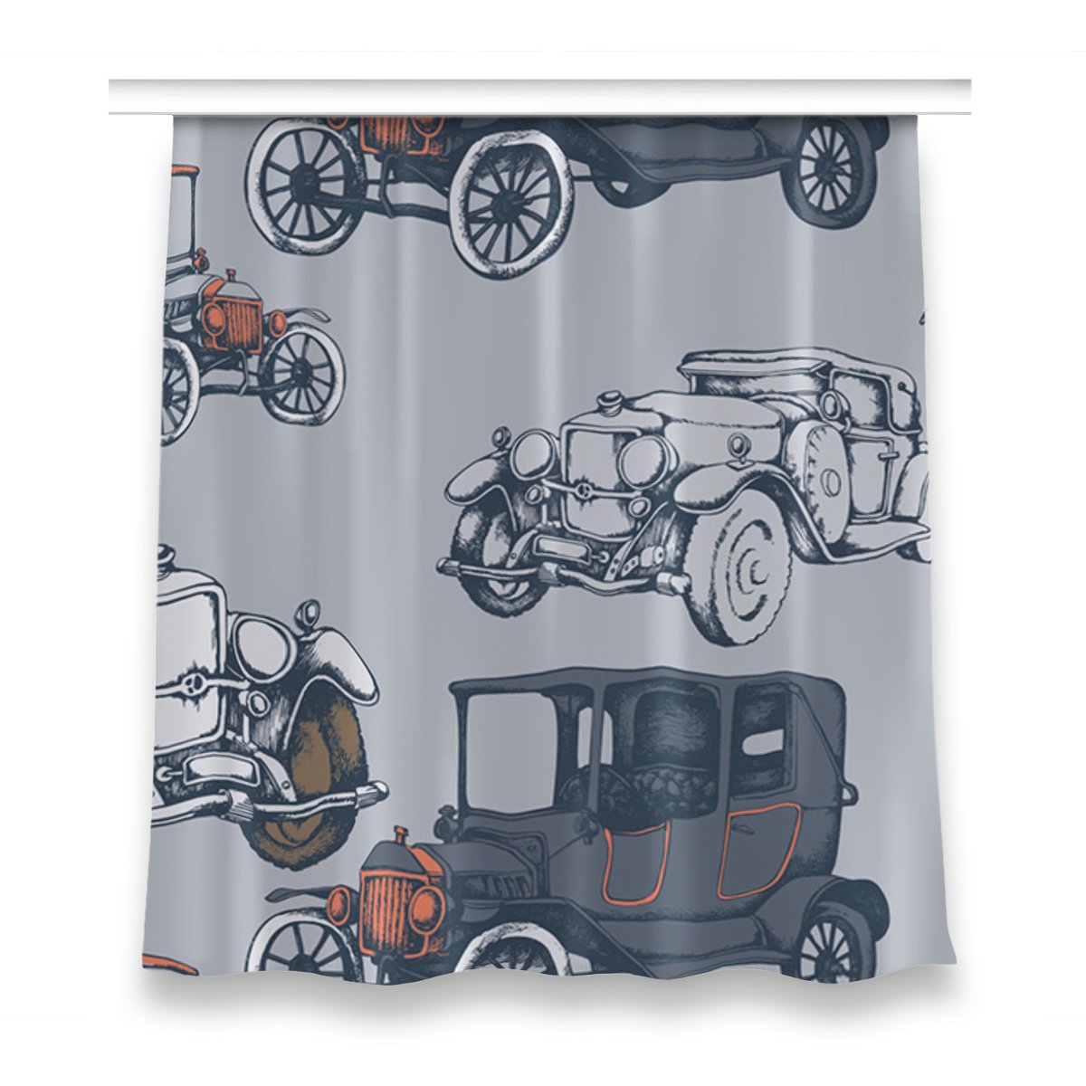 Zasłona gotowa dekor 150x160 Klasyczne samochody, Fabricsy