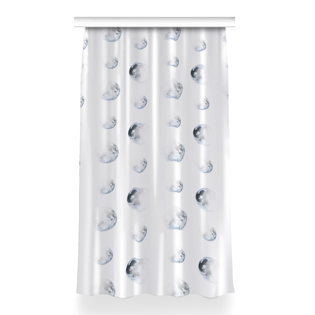 Zasłona gotowa Obraz Księżyce do salonu 150x260 cm, Fabricsy