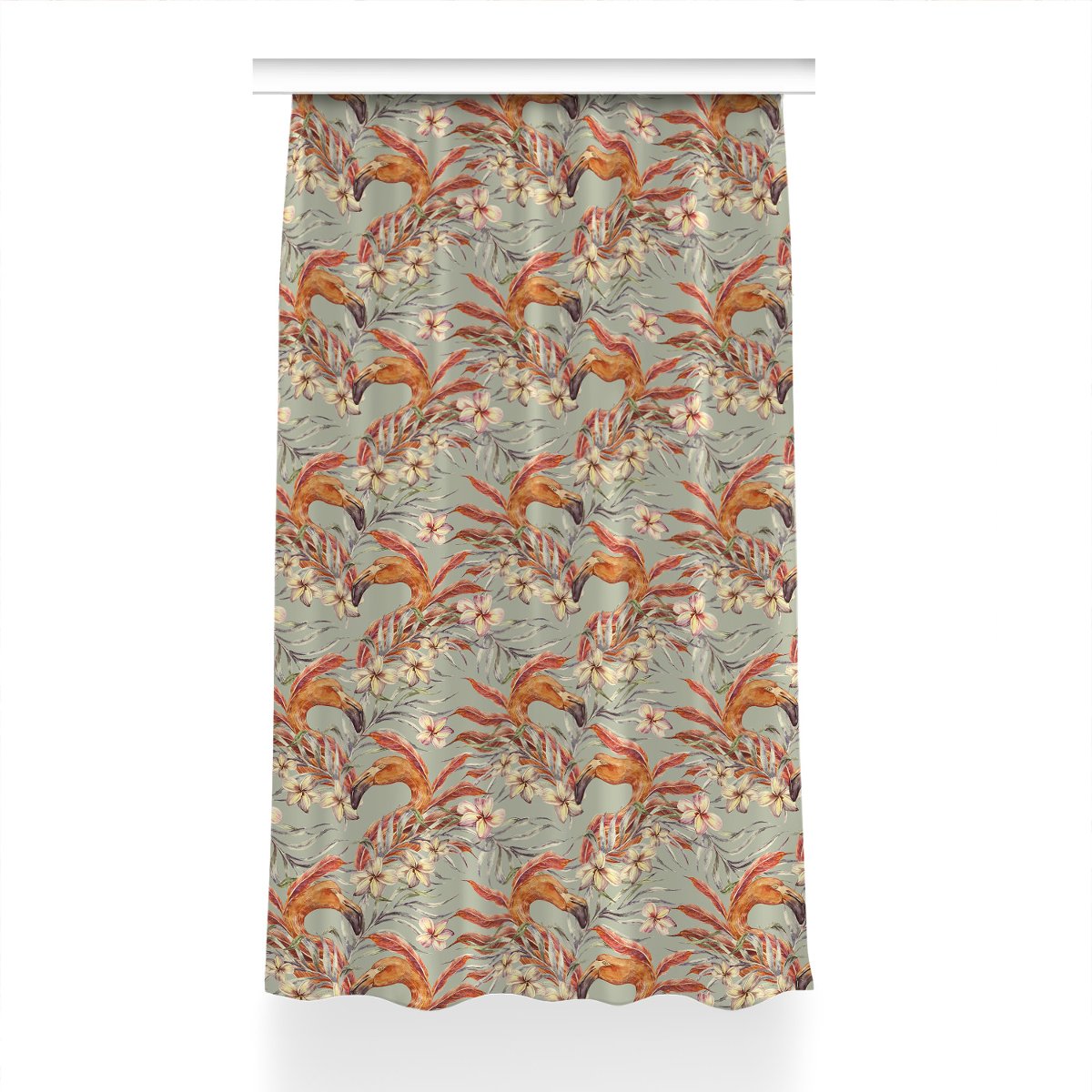 Zasłona klasyczna z grafiką 150x240 Obraz Flamingi, Fabricsy