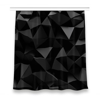 Zasłona na taśmę wzór 150x160 cm Abstrakcja czarna, Fabricsy - Fabricsy