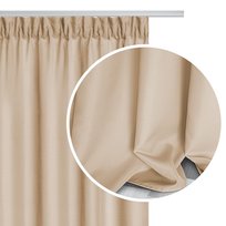 Zasłona na taśmie Viva 140x270 cm beżowa Spod Igły i Nitki