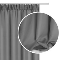 Zasłona na taśmie Viva 140x270 cm ciemnoszara Spod Igły i Nitki