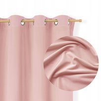 ZASŁONA WELUROWA NA PRZELOTKACH 140x250 Velvet gruba Welur PUDROWY RÓŻ