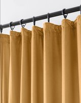 Zasłona Welurowa Na Taśmie 140X270 Mustard Zaciemniająca