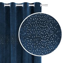 Zasłona welurowa Velvet Shiny 140x250 cm granatowa Spod Igły i Nitki