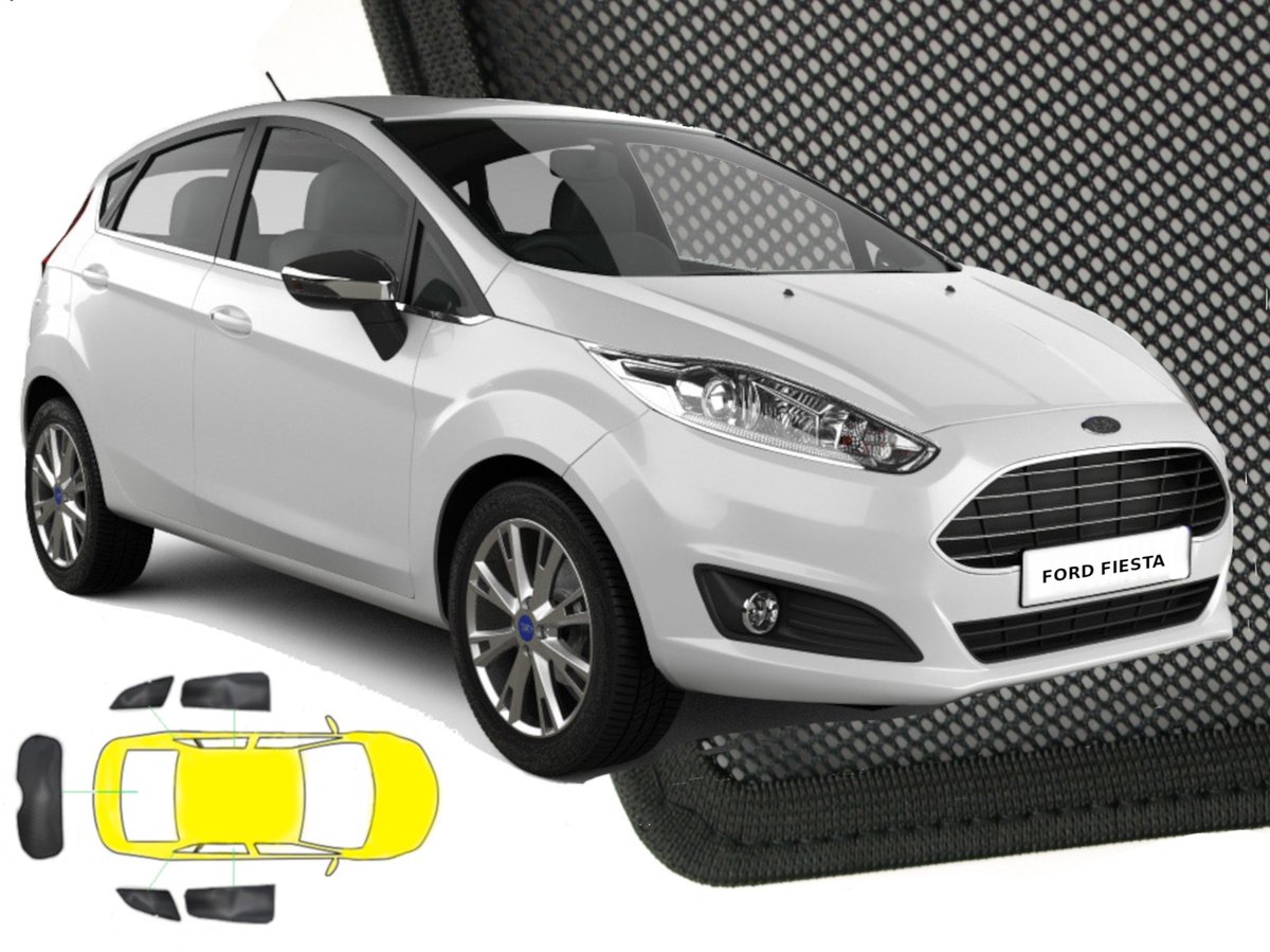 Zasłonki przeciwsłoneczne do Ford Fiesta ŚCIEMNIJ.TO, 5 szt.
