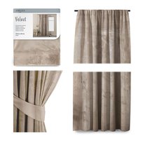 Zasłony AMELIA HOME, bezowy, welur, 140x245 cm