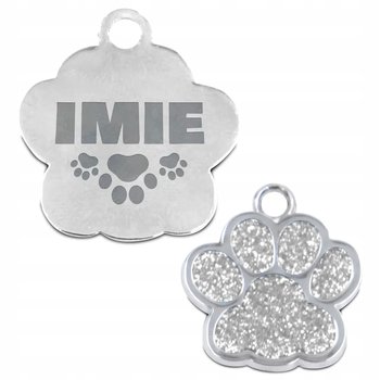 Zawieszka Adresówka Łapka Srebrna Grawer Wzory - Inna marka