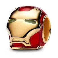 Zawieszka Charms SREBRO 925 Koralik Iron Man Marvel Avengers