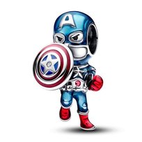 Zawieszka Charms SREBRO 925 Koralik Marvel Kapitan Ameryka Avengers