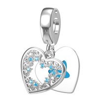 Zawieszka Charms SREBRO 925 Koralik Niebieski Motylek Sfera Damska