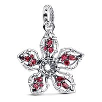 Zawieszka Charms SREBRO 925 Koralik Stranger Things Kwiat Demogorgona