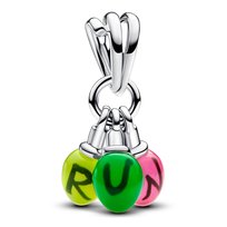 Zawieszka Charms SREBRO 925 Koralik Stranger Things Lampki RUN