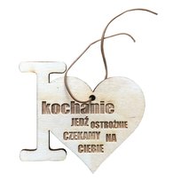 Zawieszka do auta, samochodu, grawer, I LOVE