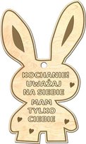 Zawieszka do auta samochodu grawer KRÓLIK2